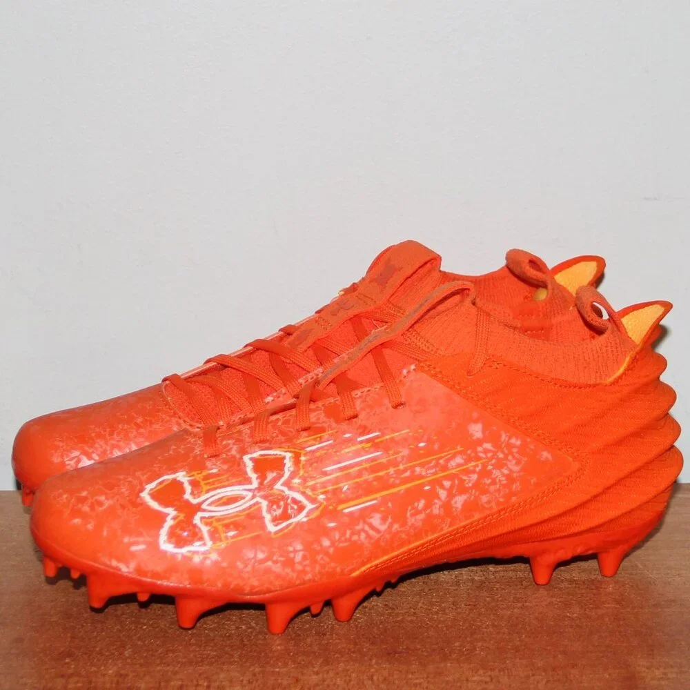Under Armour Blur 2 MC Suede Football Cleats Mens 8 Team Orange